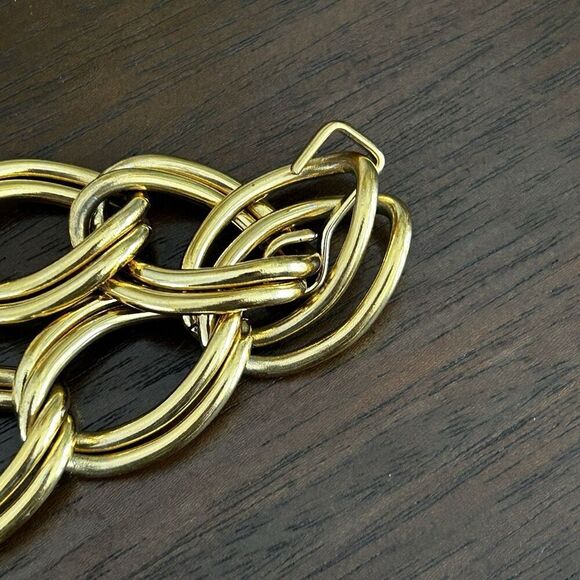 Vintage St. John Belt Gold Tone Adjustable Chain Link Signature Statement Logo main image 5